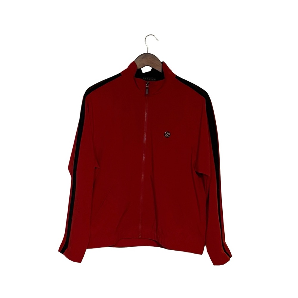 🔥Vintage Oleg Cassini Sport Men’s Track Jacket • Red + Black Stretch🔥